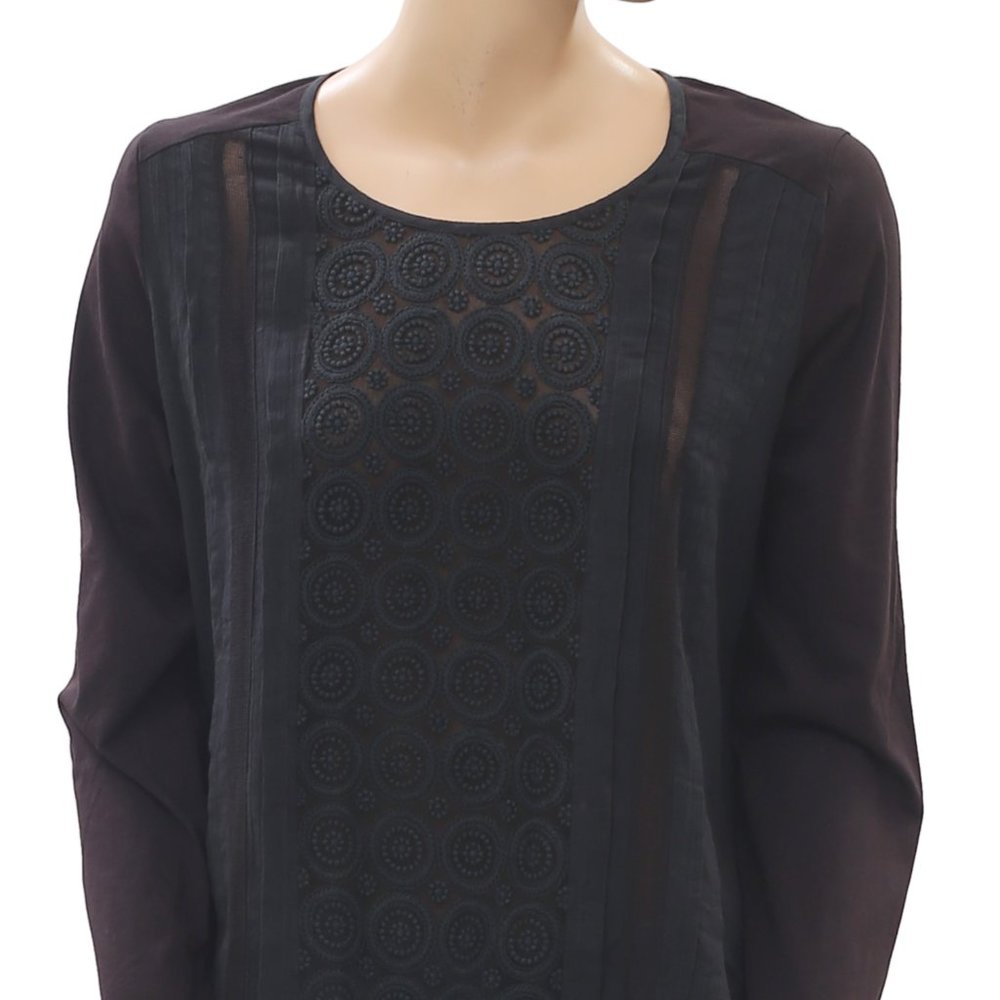 Chico's Floral Embroidered Blouse Top M - Picture 2 of 4